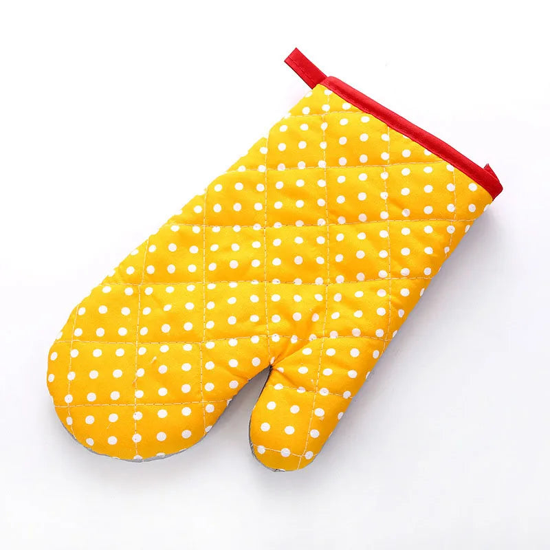 Mitten Microwave Oven Glove Non Slip Household Thickened Insulated Baking Heat Resistant Gloves Oven Mitts Cute Kitchen Tool