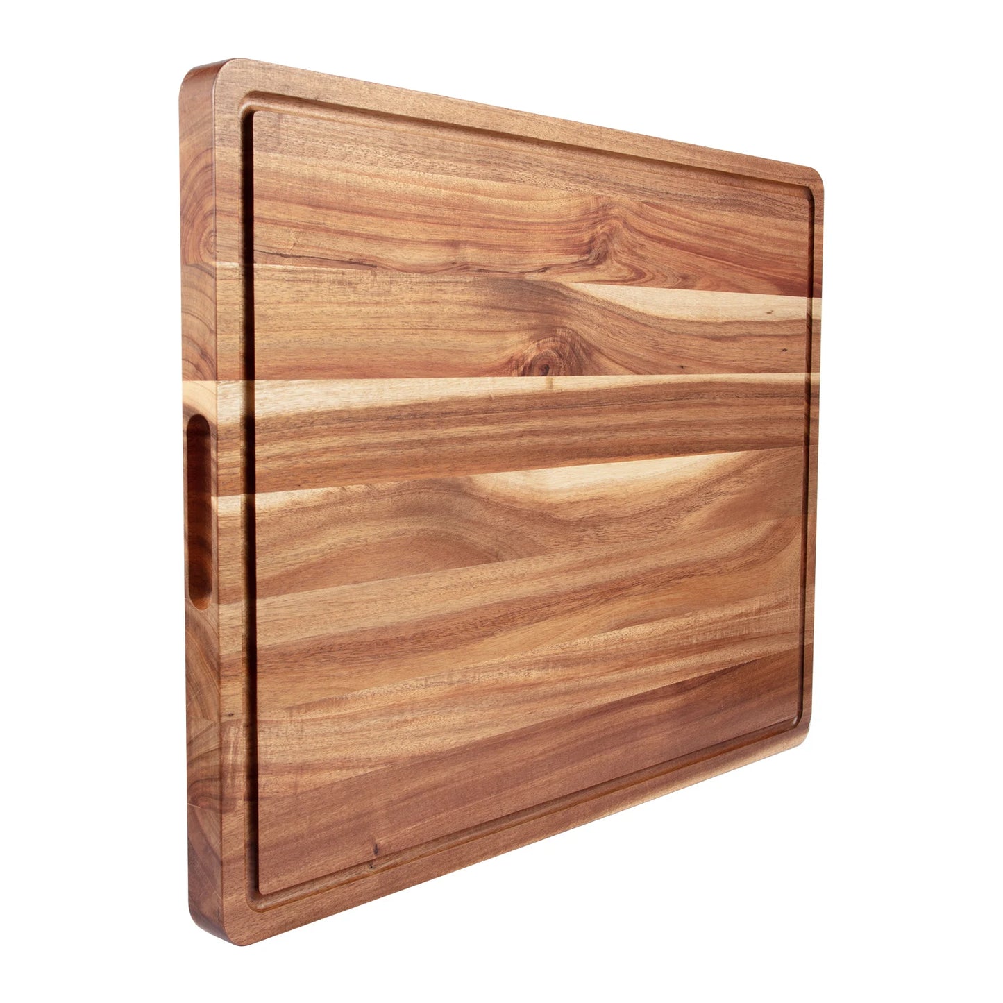 Extra Large Acacia Wood Cutting Board Thick Butcher Block Chopping Board with Side Handles for Meat Vegetables Fruit
