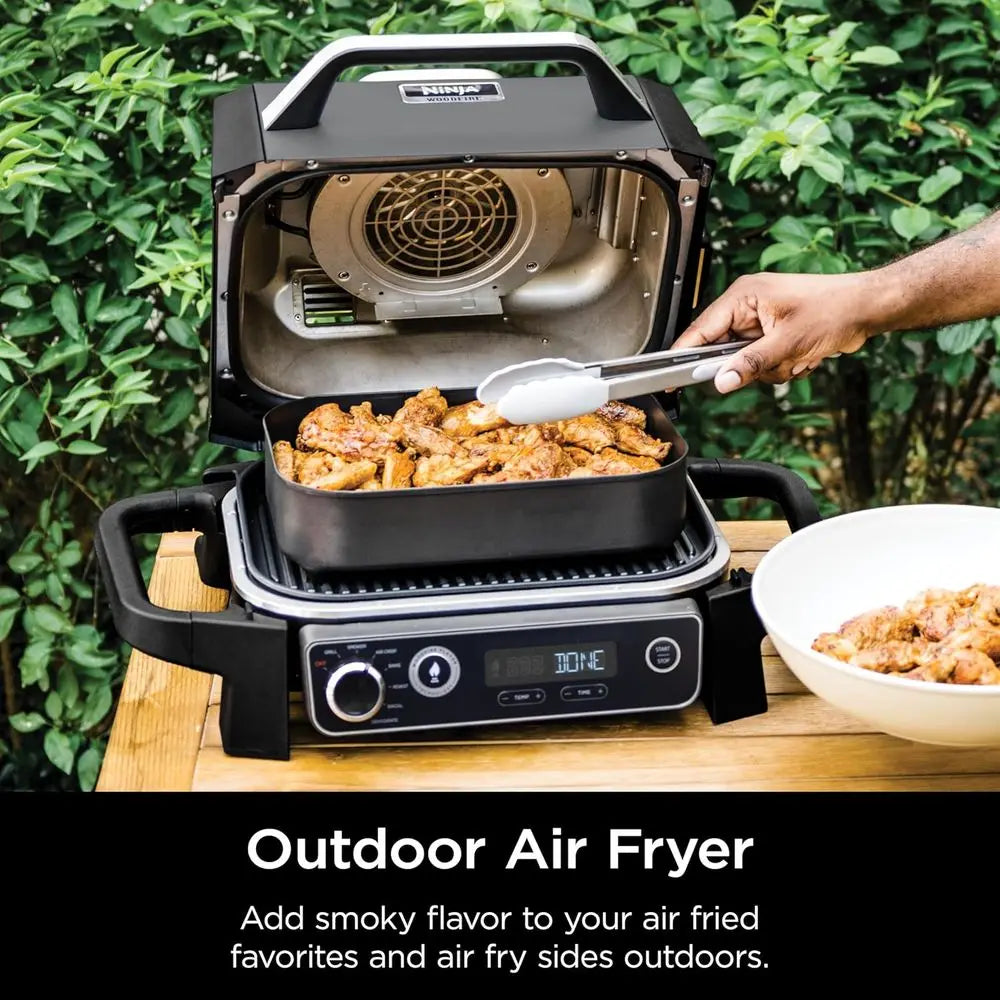 7-in-1 Pellet Grill: Portable, Weatherproof, Cooks 6 Steaks & 30 Hot Dogs, Includes Pellets
