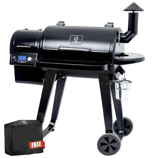 Wood Pellet Grill amp Smoker with PID V3.0 Controller, 459 Sq in Cook Area, Meat Probe, Foldable Shelf, 8 in 1 BBQ Grill